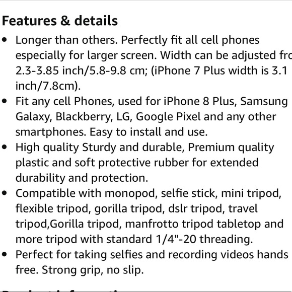 NEW Phone/Camera Holder + Mini Tripod Stand - Picture 12 of 16